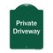 Signmission Private Driveway 3 Heavy-Gauge Aluminum Architectural Sign, 24" x 18", GW-1824-9782 A-DES-GW-1824-9782 - alternate 1